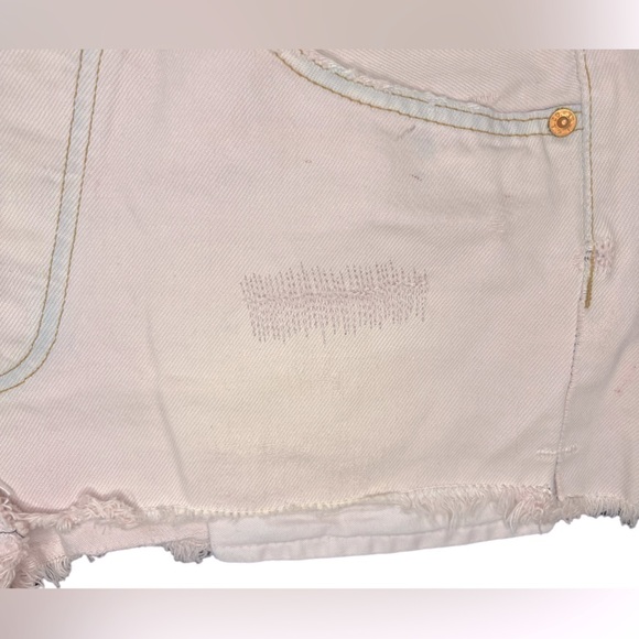 REDONE X Levi’s The Short in Pale Pink - Picture 3 of 13